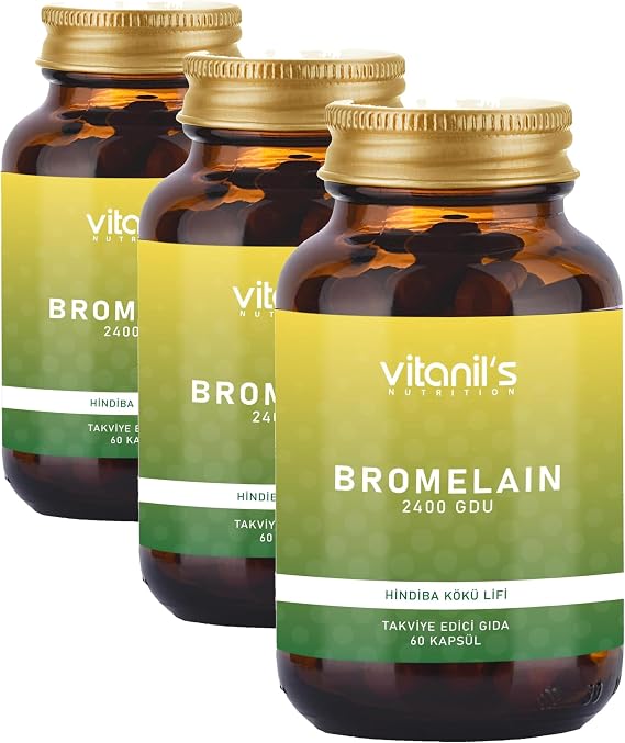 Bromelain 60 Bitkisel Kapsul (3 paketi)