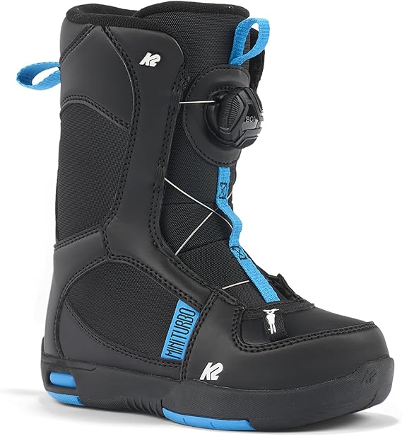 K2 Snowboarding MINI TURBO, Unisex youth snowboard boots, black, EU: 34 (UK: 2 / US: 3 / cm: 21.5) - 11H2020.1.1.030