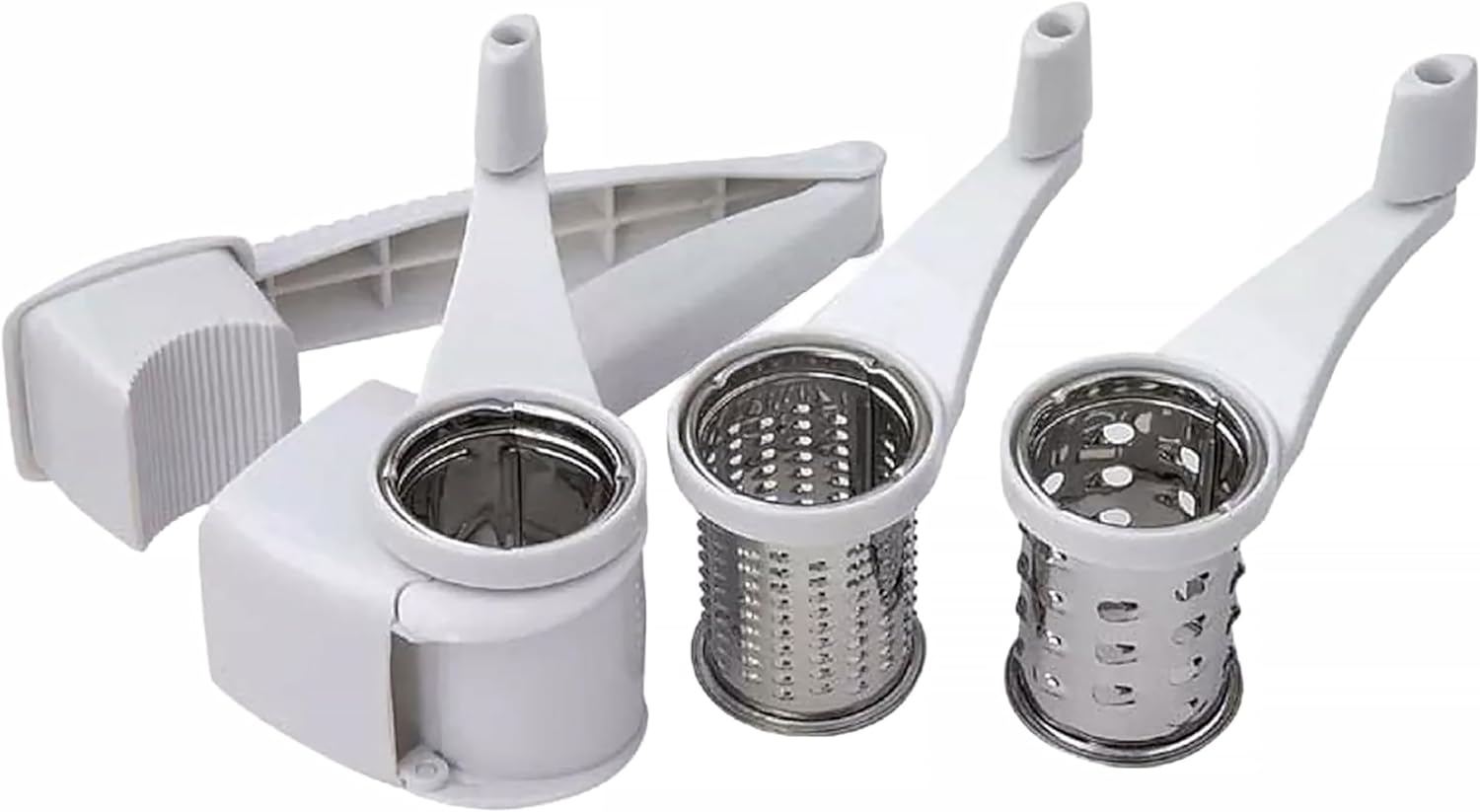 Dexam Cheese Grater Rotary – Stainless Steel Rotary Grater with Handle, Multi-Purpose, Easy to Clean, Dishwasher Safe