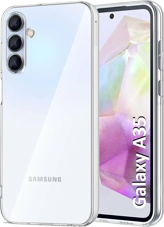 Clear Case Compatible with Samsung Galaxy A35 5G Case, Soft TPU Anti-Scratch Silicone Phone Case Cover Transparent