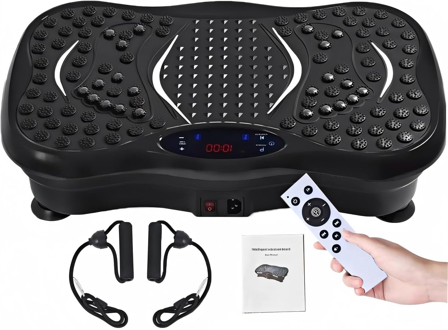 Vibration Plate Exercise Machine,2026 Upgraded Fitness Vibration Plate Platform for Lymphatic Drainage,120 Adjustable Speeds with 5 Program Modes,Ideal for full-body workouts and weight loss