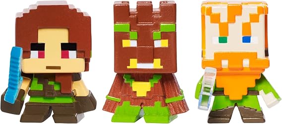 Mattel Minecraft Biome Settlers Series Mini Figure Forest 3-Pack