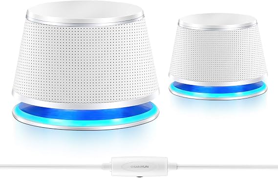 Sanyun SW102 Speakers for Desktop PC and Notebook, 2.0 USB Power