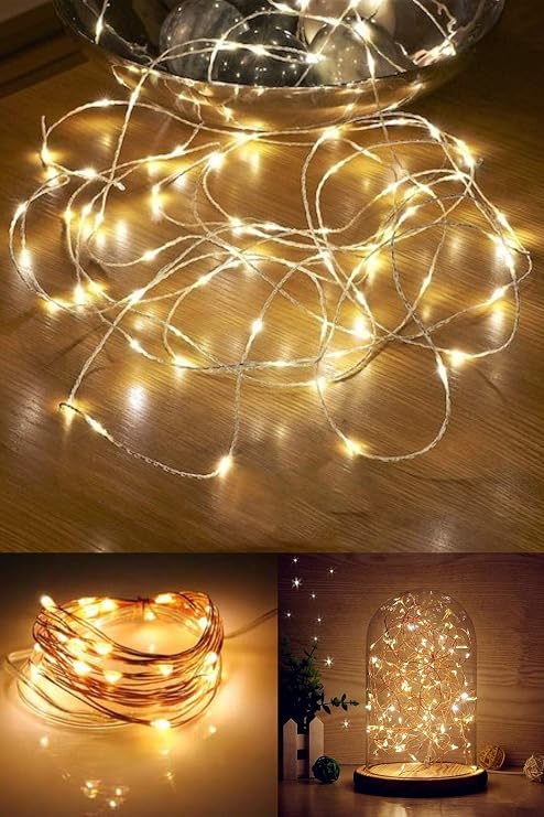 BUFFER® Fairy Led Light 3 Meters Yellow Led Strip Lighting Spot Led with 28 LEDs