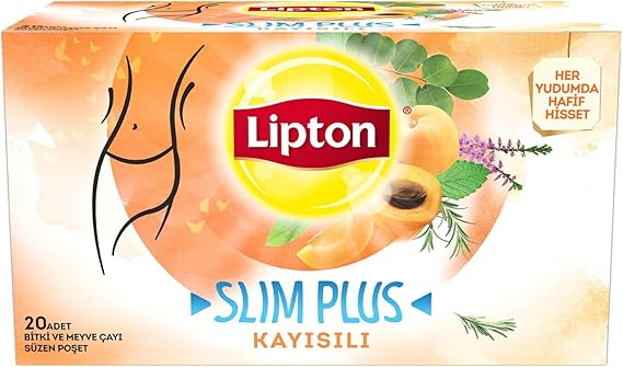 Lipton Slim Plus Kayısılı Bitki Meyve Çayı, 20'li