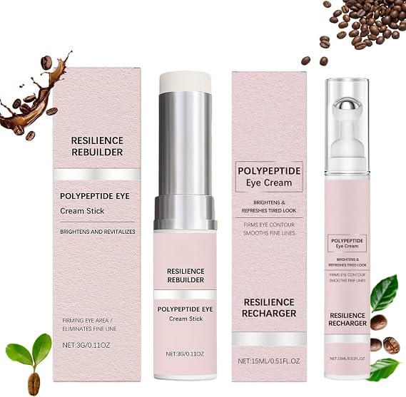 Eye Massager,2PCS E/ye Roller & Eye Cream Set ，for Dark Circles and Puffy Eyes, Cooling Rollerball Massager for Instant Eye Bags Tightening, Wrinkle Stick for EyeCare Treatment