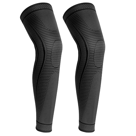 2 Pack Full Leg Compression Sleeves Long Knee Brace Support
