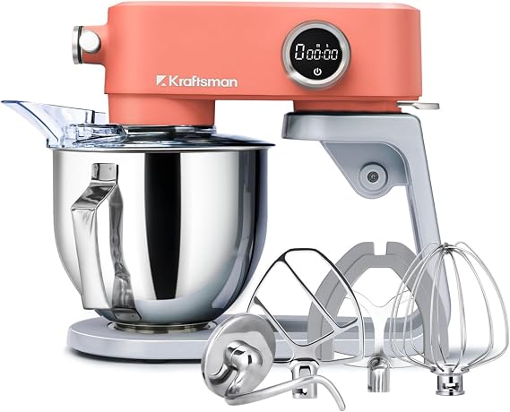 Full Metal Stand Mixer, 5L Food Mixer with Multi-Attachment Hub