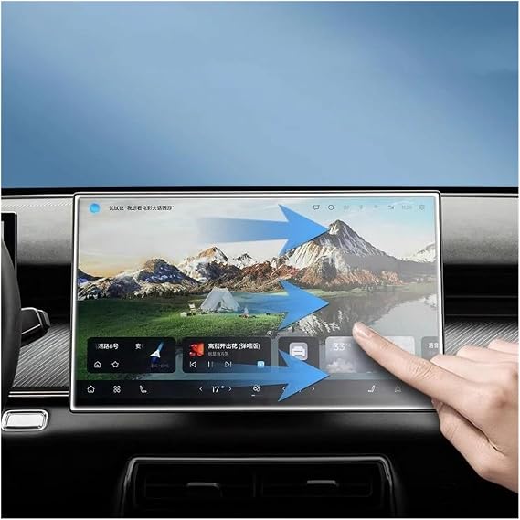 Car Navigation Screen Protector For Chery For Tiggo 9 For 8L 2024 2025 Car GPS Navigation Center Touch And Dashboard Tempered Glass Screen Protector Film(For gps)