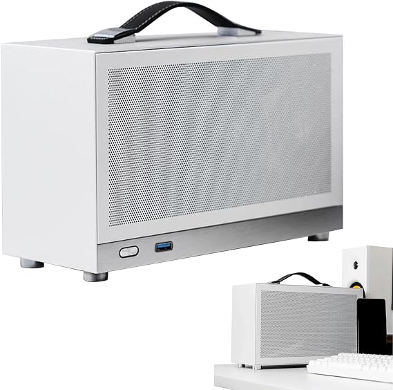 Micro ATX Computer Case | Small Form Factor Desktop Case | Advanced Vent Panel | TX Mini Small Case Aluminum Suitcase | Thick Portable Desktop Computer Empty Chassis PC Game Case