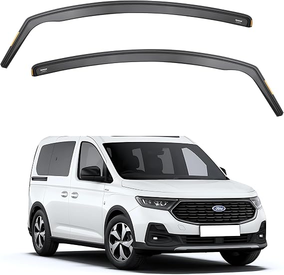 ISPEED Wind Deflectors for FORD TRANSIT/TOURNEO CONNECT MK3 2021-2026 2pc Set - Keep Your Car Ventilated In Rain - Reduce Wind Turbulence - Tinted In-Channel Type