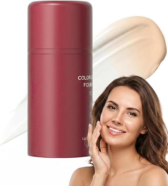 Colour Changing Foundation SPF 15, Skin Tone Adapting Liquid Foundation for Mature & All Skin Types, Long-Lasting Flawless Coverage Korean Concealer, Lightweight Hydrating Natural Makeup Base, 30ml