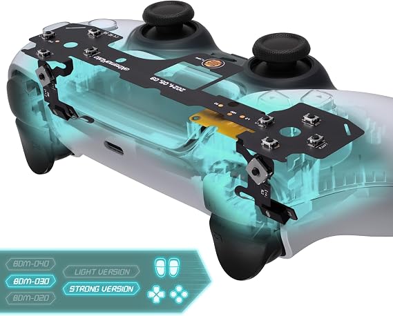 eXtremeRate Strong Version Whole Clicky Kit for PS5 Controller BDM-030 Shoulder Face Dpad Buttons, Custom Micro Switch L2R2 Face Buttons Clicky Kit and Tactile L1R1 Keys Mouse Click for PS5 Controller