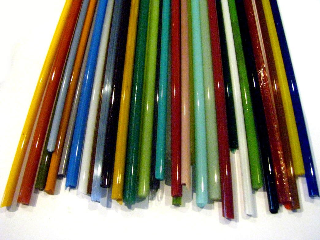 5mm Stringers 12 lb Sampler, COE 104 Glass Rods for Lampwork, Beadmaking