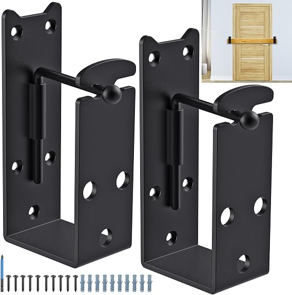 Dolibest Door Barricade Bracket 2 Security Bar Holder Lock Design