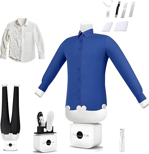 Automatic Ironing Machine with Hot Air Drying, Quick 8-Minute Cycle, Adjustable for All Fabrics