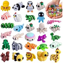 28PCS 3D Printed Animals, Animal Collection, Creative Fidget for Stress Relief, Educational Learning Tools for Children, Home Decor and Photography Props, Multiple Animal Figures with Articulated Desi