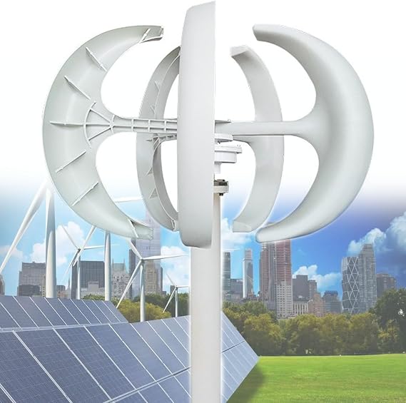Wind Turbine,Vertical Wind Generator,Lantern Wind Turbine,Wind Power Generator with Controller,4000w/5000w/6000w Wind Turbine Generator Kit 12V-5000W