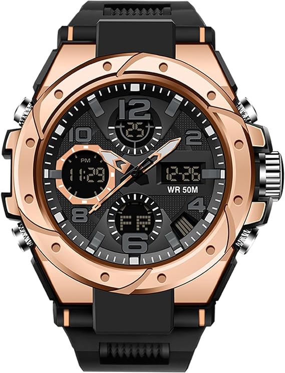RORIOS Mens Sports Watches Waterproof Digital Watch with Alarm Timer Multifunction Luminous Wristwatches for Boy Men Electronic Men's Watches