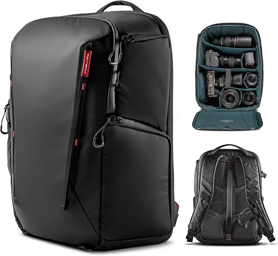 PGYTECH OneMo Lite Kamera Sırt Çantası 22L Profesyonel Fotoğraf Sırt Çantası DJI Mavic Serisi Drone/Mini 3 PRO/AVATA, DSLR/SLR Aynasız Kameralar için Uyumlu (Alacakaranlık Siyahı)