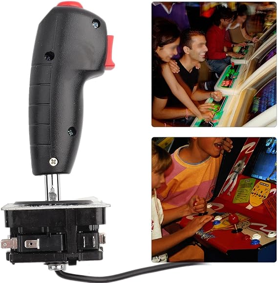 LIZEALUCKY 8 Way Flight Joystick with Trigger and Top Fire Button, Game Stick Grip Flying Joystick with Micromotion for Video Game Arcade Game