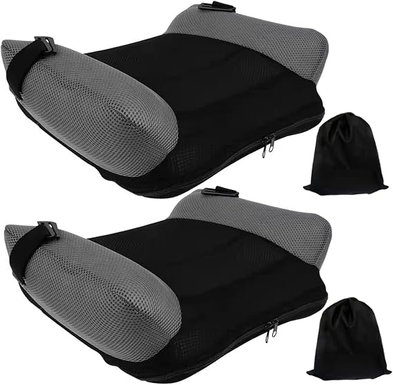 2PCS Inflatable Booster Seat Quick Inflate & Portable Travel Booster Seat with Storage Bag Comfort Backless Car Cushion