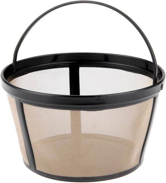 Permanent Coffee Filter Basket,Flat Bottom Stainless Steel 8-12 Cup