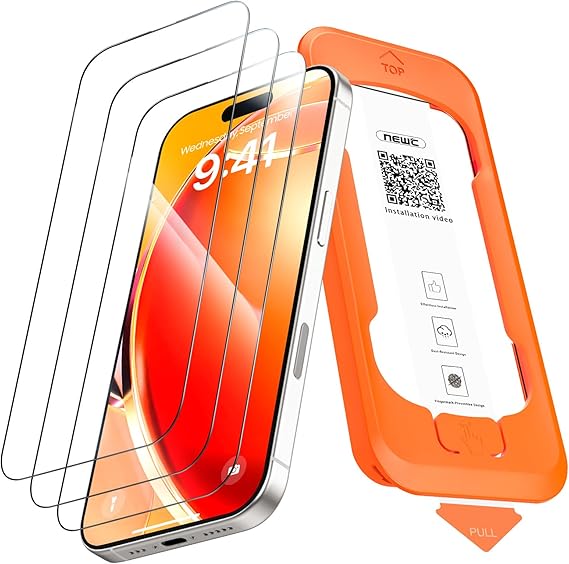 NEW'C Screen Protector for iPhone 17, 17 Pro/16 Pro