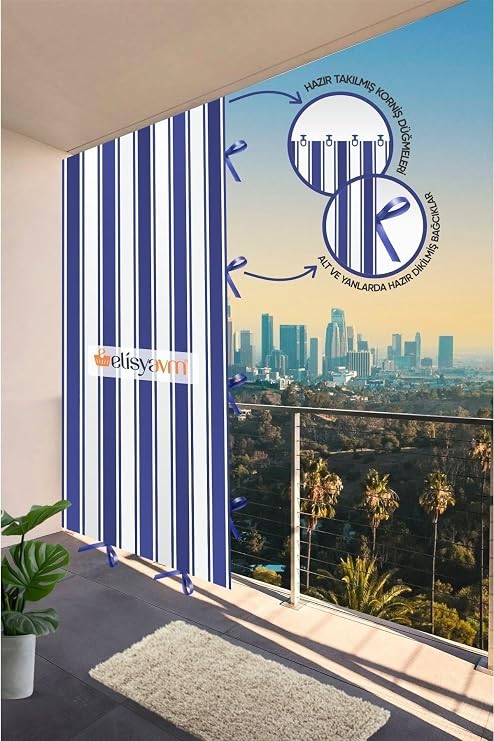 Balkon Perdesi Branda Güneşlik 6 Renk Seçeneği, 150 x 190 TYBY1GCRBAM2JCI655