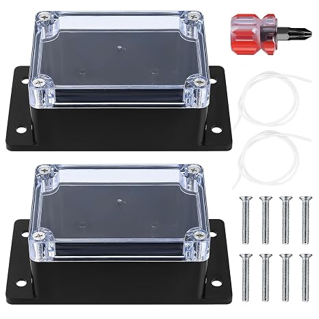 2 Pcs Junction Box Waterproof IP65, Electronic Project Box Enclosure Case