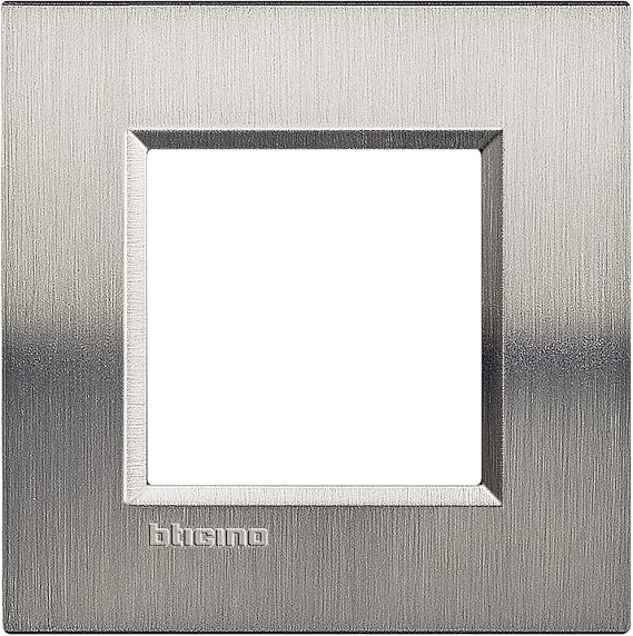 BTicino LIVINGLIGHT lna4802acs – ll-placa 2 m Brushed Steel