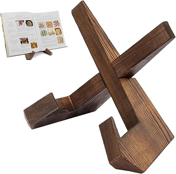 Now Playing Vinyl Stand – Solid Wooden Vinyl Record Holder, Retro Now Spinning Record Stand, Stylish Record Display for Albums, Books & Magazines, Music Lovers