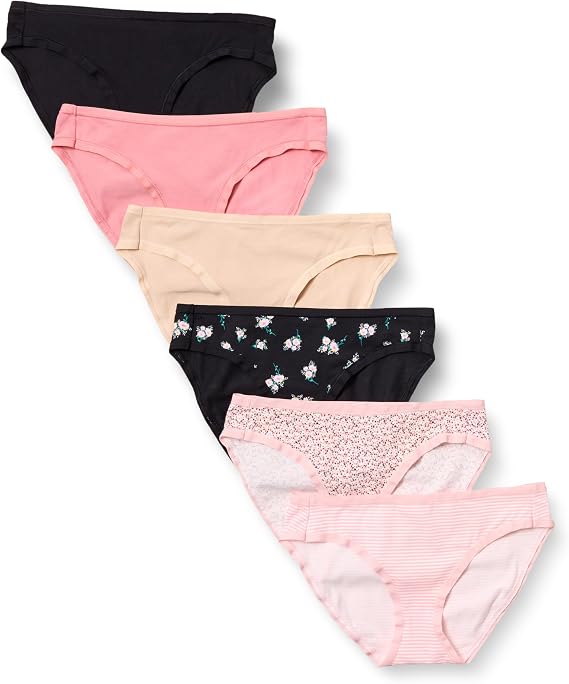 Amazon Essentials Women's Cotton Bikini Brief Underwear (Available in Plus Size)