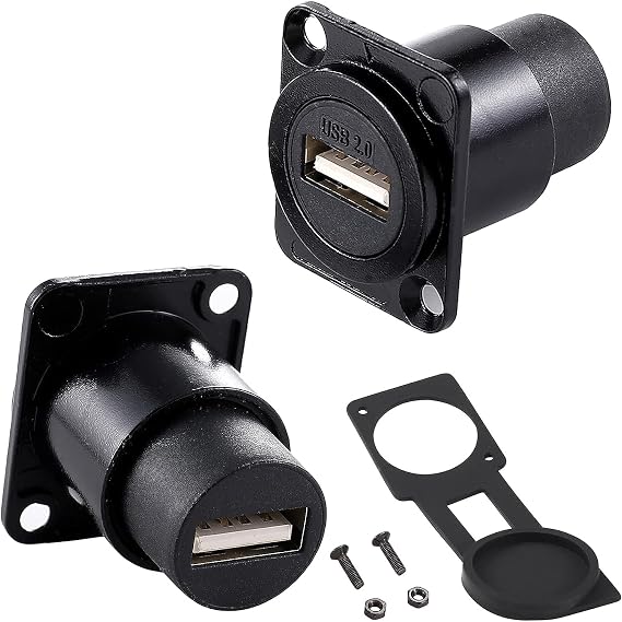 Penglin 2 pieces USB 2.0 port for panel mounting