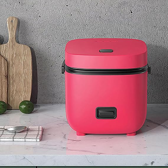Rice Cooker And Steamer for 2, Perfect Rice Cooker Small Multi Cookers Electric 1.2 Litre, Multifunction Cooker For Apartment,Red