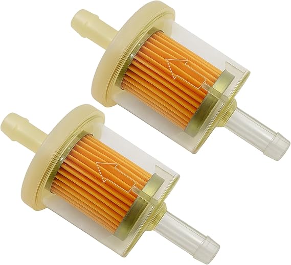 2PCS 8mm Inline Fuel Filter for Car, Motorcycle, ATV, Lawn Mower - Universal Fit for Generators, Forklifts, Marine Engines & More