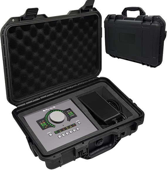 Audio Interface Carrying Case for Universal Audio Apollo Twin X DUO/Twin X QUAD/Twin X DUO Gen 2/ Twin X QUAD Gen 2, Hard Shell Travel Case Equipped with Comfort Handle
