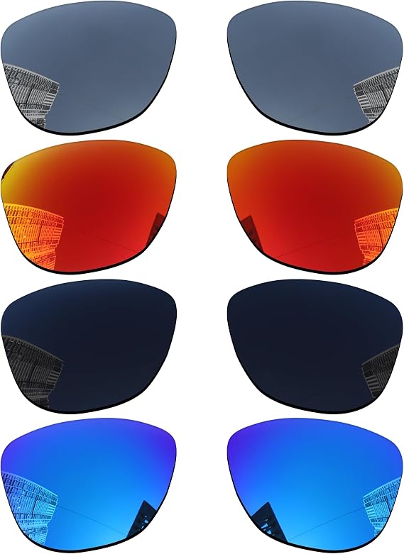 Acefrog 4 Pairs Polarized Replacement Lenses for Oakley Frogskins OO9013 Sunglasses, Perfectly Fit, Shatterproof, Anti-scratch, Value Pack