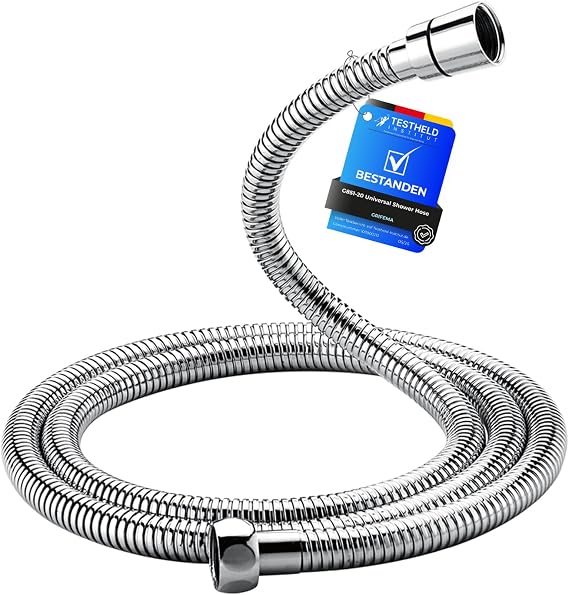 Shower Hose 2m, GRIFEMA G851-20 Stainless Steel Shower Pipe, Anti-Kink