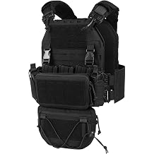 500D Quick Release Modular Plate Carrier Men Training Vest with Drop Pouch, Adjustable Training Vest for Outdoor