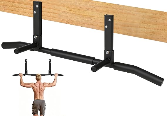 RayLove Wall Mounted Pull Up Bar, Heavy Duty Pull Up Bar For Home Gym Upper Body Strength Training Workout Equipment