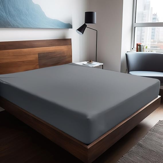 Soley | Mix & Match | Plain |%100 Pamuklu Ranforce 160 x 240 Tek Kişilik Düz Çarşaf Gri