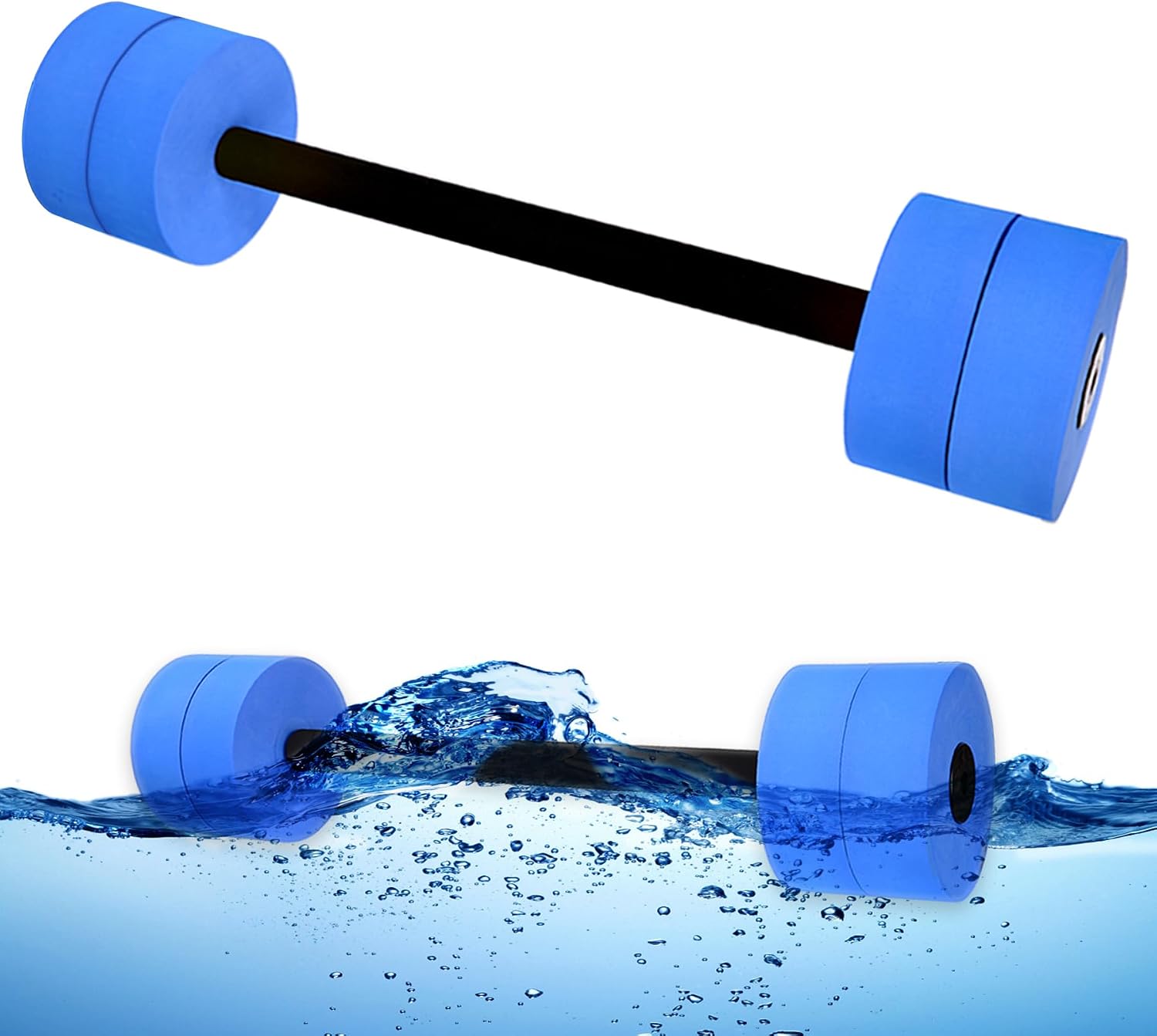 BOOSTEADY Aquatic Exercise Assemble Water Dumbbells,Swimming Pool Resistance Aquatic Fitness Barbells With High-Density EVA Foam Water Weights Dumbbells, for Water Aerobics Weight Loss
