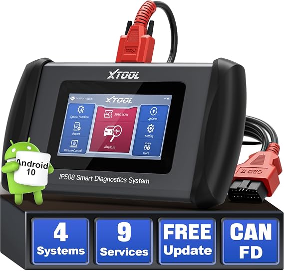 OBD2 Scanner XTOOL IP508 Scan Tool 9 Reset Services Oil/BMS Reset Throttle Car Truck Code Reader ABS Bleed Diagnostic Scanner Injector Coding EPB Engine Lifetime Update