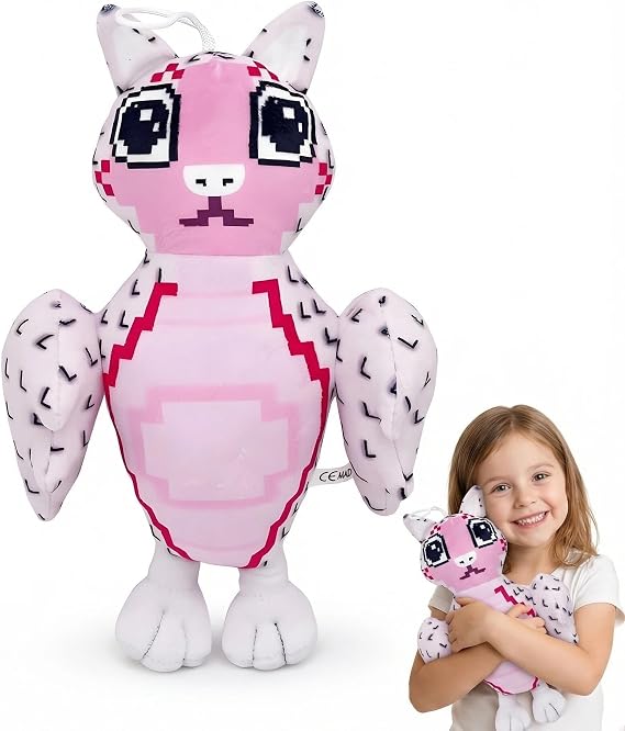 Steal a Brainrot Cute Games Plush - Pink Meowl Plush, Cartoon Figures Pillow Brainrot Plush, Stuffed Animals Gifts for Fans Adults Home Decor (A9)