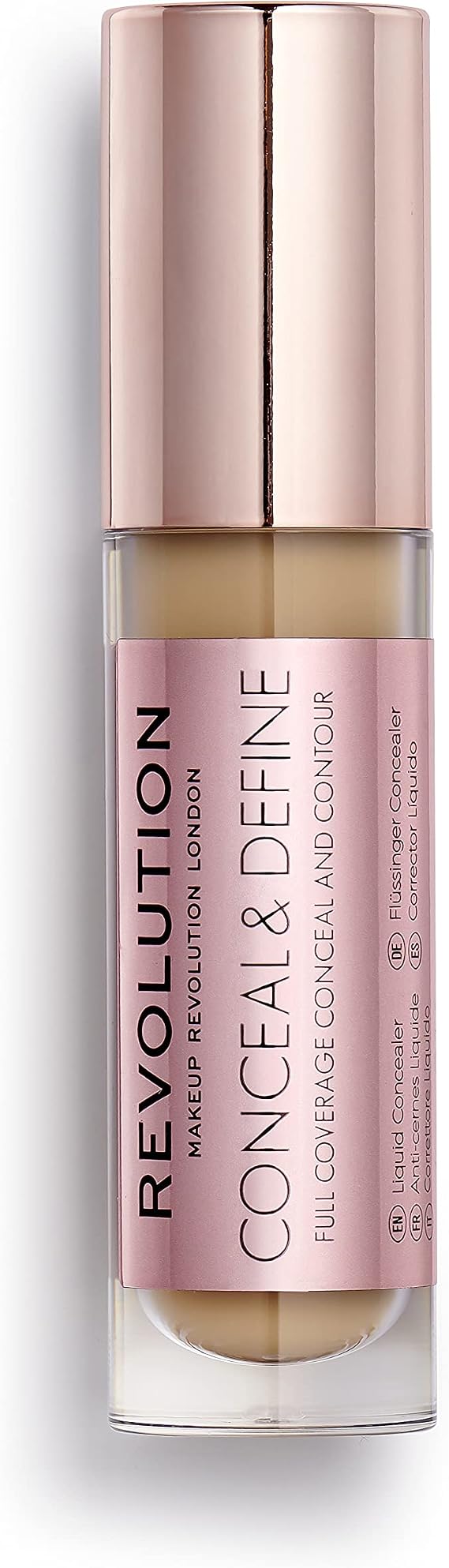 Revolution Conceal & Define Concealer, Lightweight, Long-Lasting, Full Coverage Face Makeup, C10, 4g