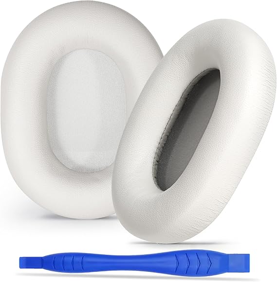 Aurivor Replacement Ear Pads Cushions for Sony XM5 Noise Canceling Headphones, Premium WH-1000XM5 Earpads Covers with Soft Protein Leather, Optimized Memory Foam (Silver)