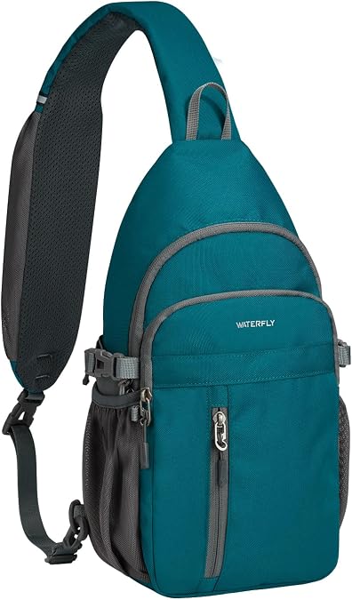 Waterfly Sling Bag with Multiple Pockets, Shoulder Bag for Men Women