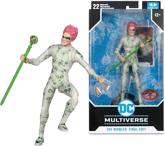 McFarlane DC Multiverse The Riddler Final Suit (Batman Forever) 7in Action Figure Toys (Red Platinum Edition)