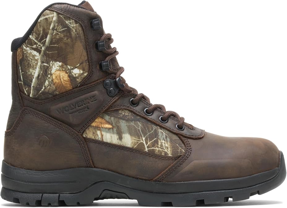 Wolverine Men's Manistee Construction Boot, Brown/CAMO, 12